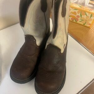 Ariat Tan and Black Western Boots